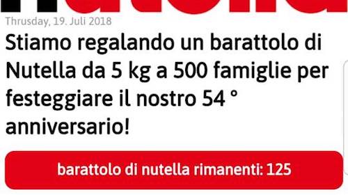 WhatsApp: attenzione alla truffa della Nutella