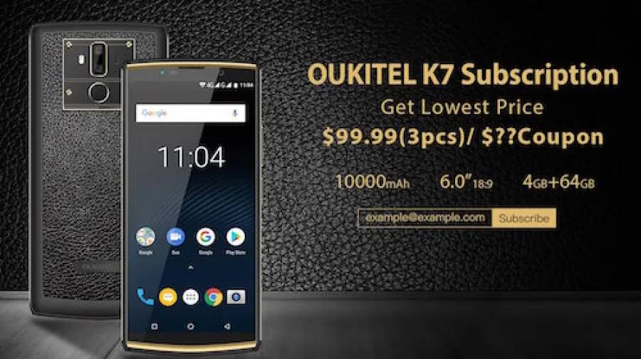 Oukitel K7 ufficiale con batteria da 10.000 mAh