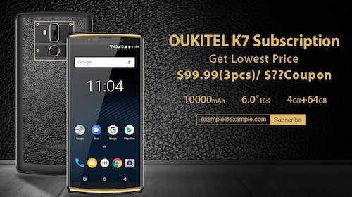 Oukitel K7 ufficiale con batteria da 10.000 mAh