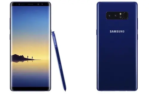 Samsung Galaxy Note 8 disponibile anche nella colorazione blu