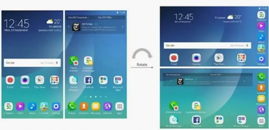 Galaxy X: svelata l'interfaccia dello smartphone pieghevole?
