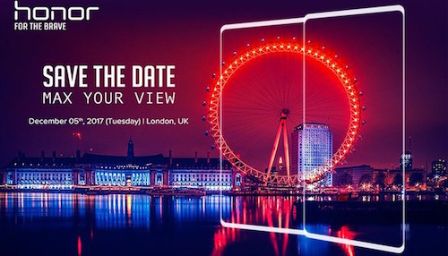 Honor V10: presentazione ufficiale il 5 dicembre