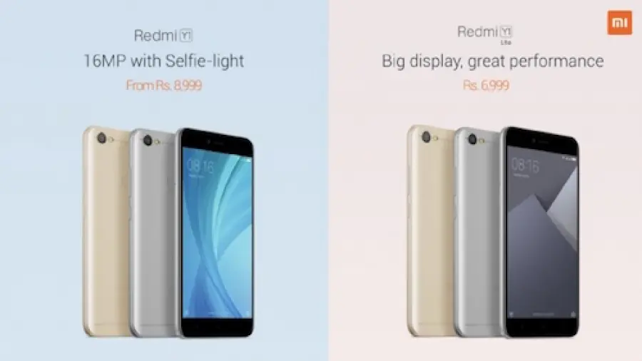 Xiaomi Redmi Y1 e Redmi Y1 Lite: presentati i nuovi smartphone