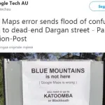 Google Maps: un errore manda da un'altra parte i turisti delle Blue Mountains