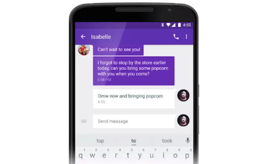 Messaggi Android: nella nuova versione addio al FAB