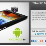 Tablet Android low cost, offerta Groupalia a 99 euro